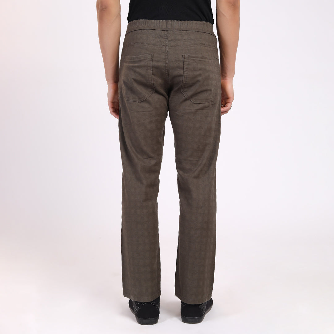COFFEE LINEN PANTS 4916-1
